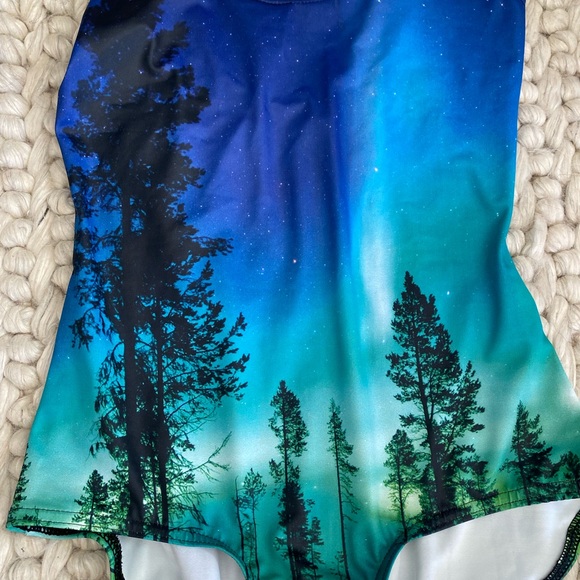 BLACKMILK Aurora Skye Green Bodysuit/Bathingsuit, ltd sold-out collection, Sz M - Picture 2 of 5